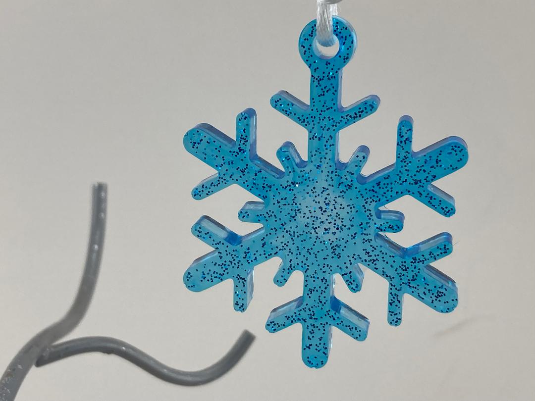 Blue Snowflake Christmas Ornament 2