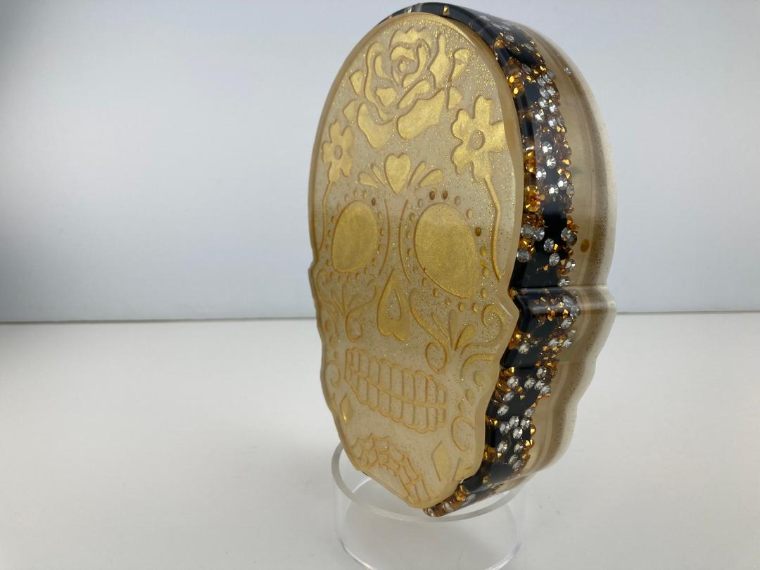   Gold and Black Sugar Skull Box