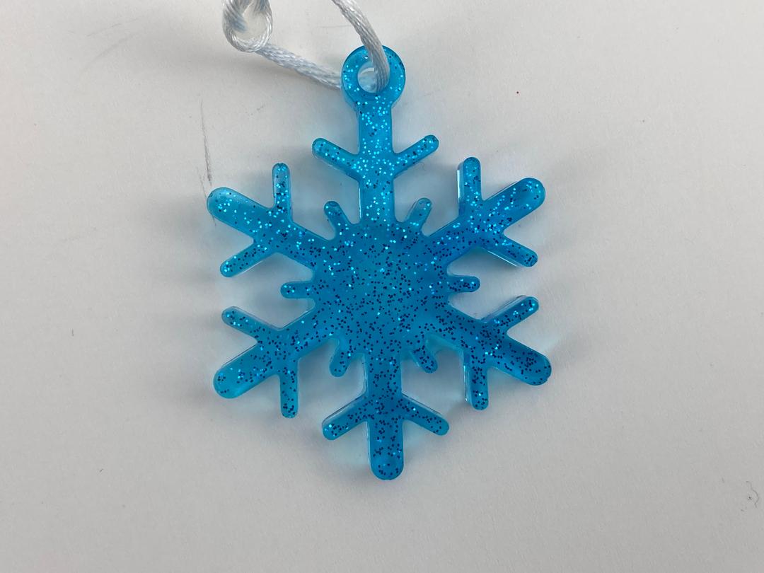 Blue Snowflake Christmas Ornament 2