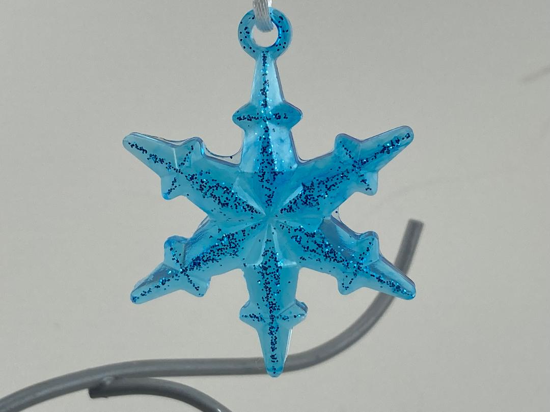 Blue Snowflake Christmas Ornament