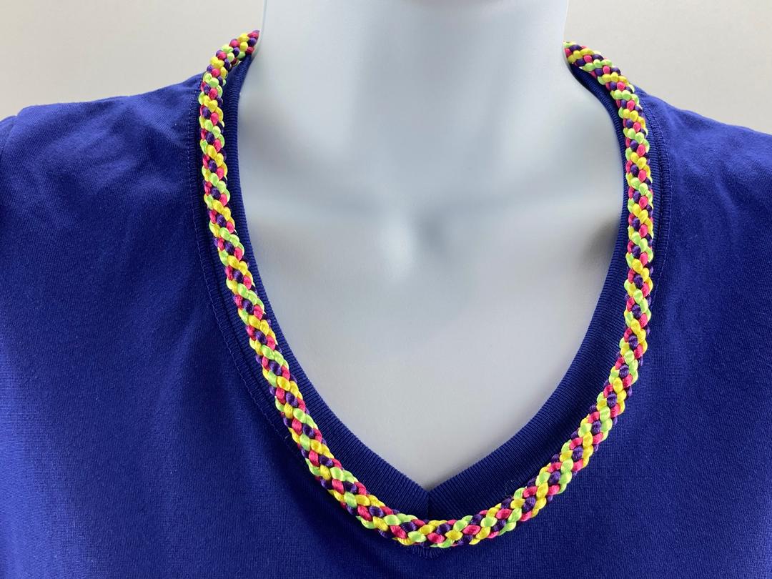 Bright colored cord necklace