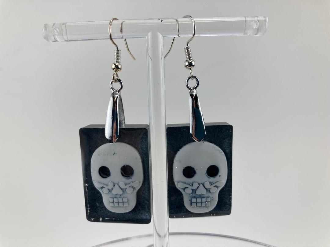 Gothic sugar skull earrings