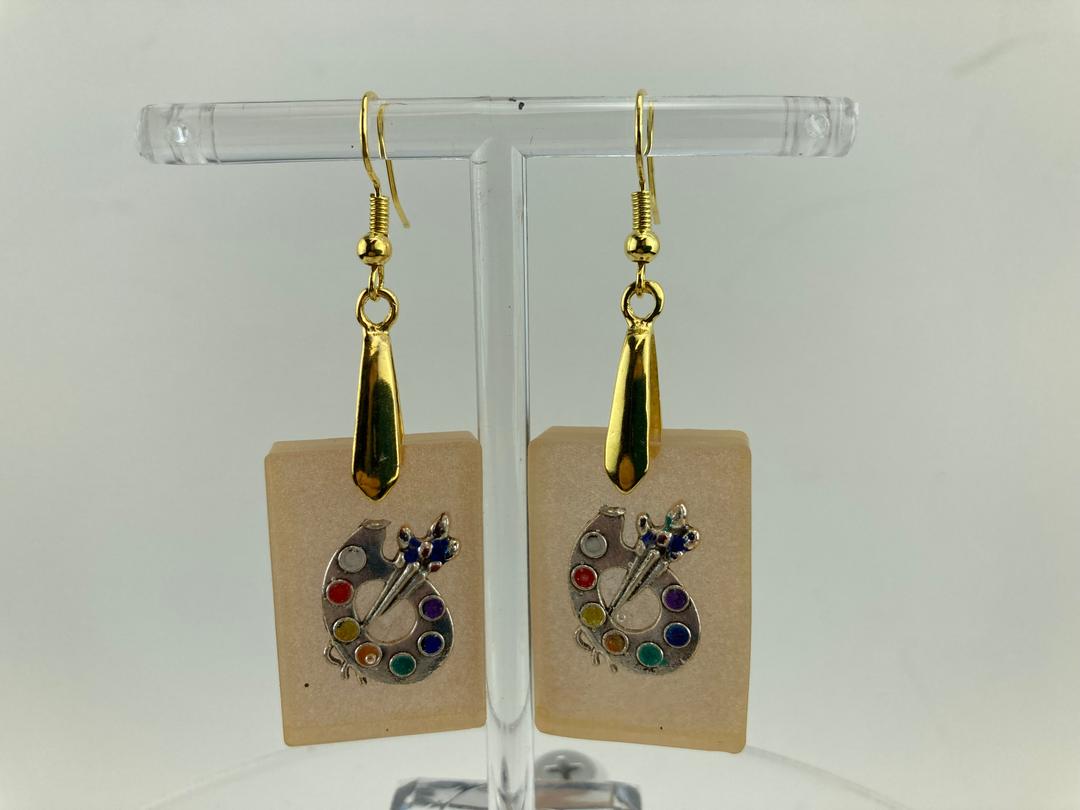 Artist Palette Charm Earrings