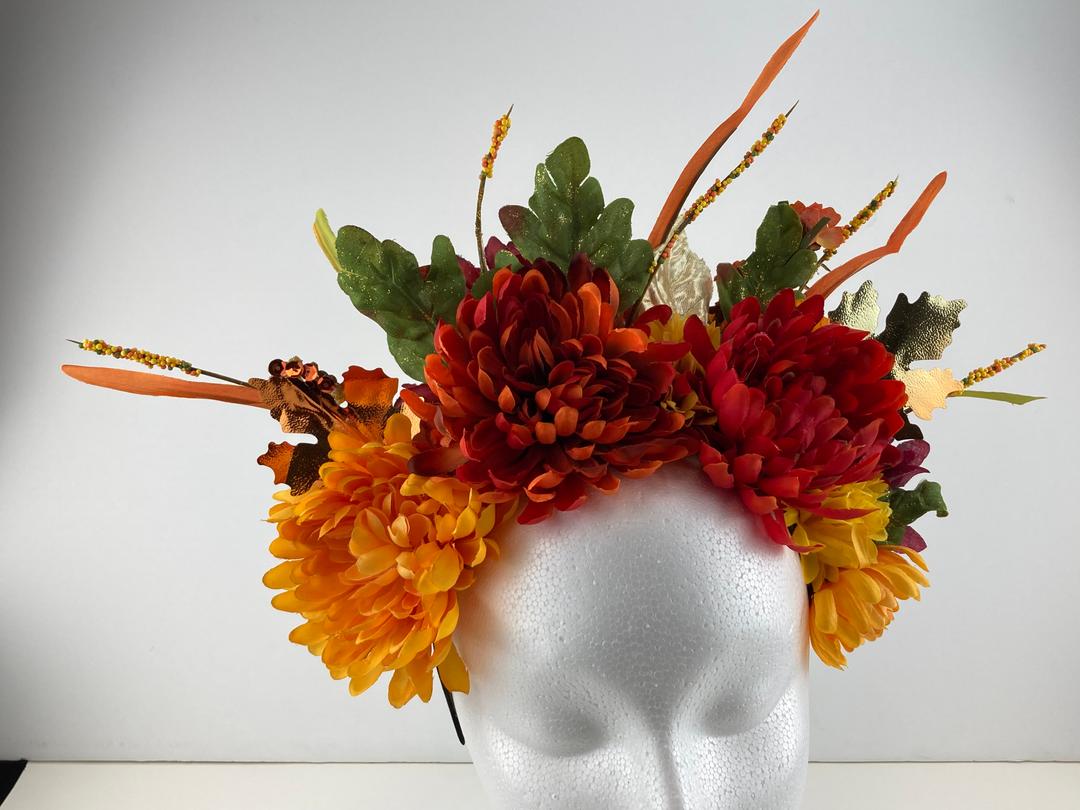 Fall Colors Flower Crown #3