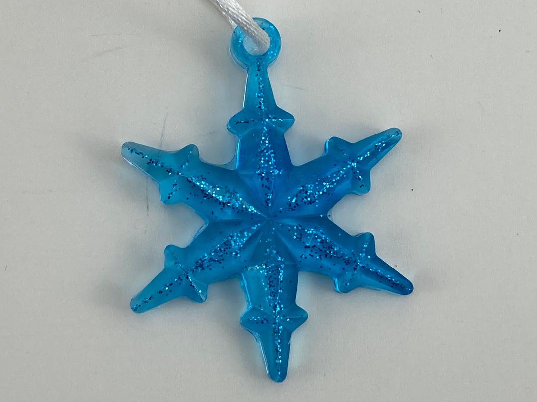 Blue Snowflake Christmas Ornament