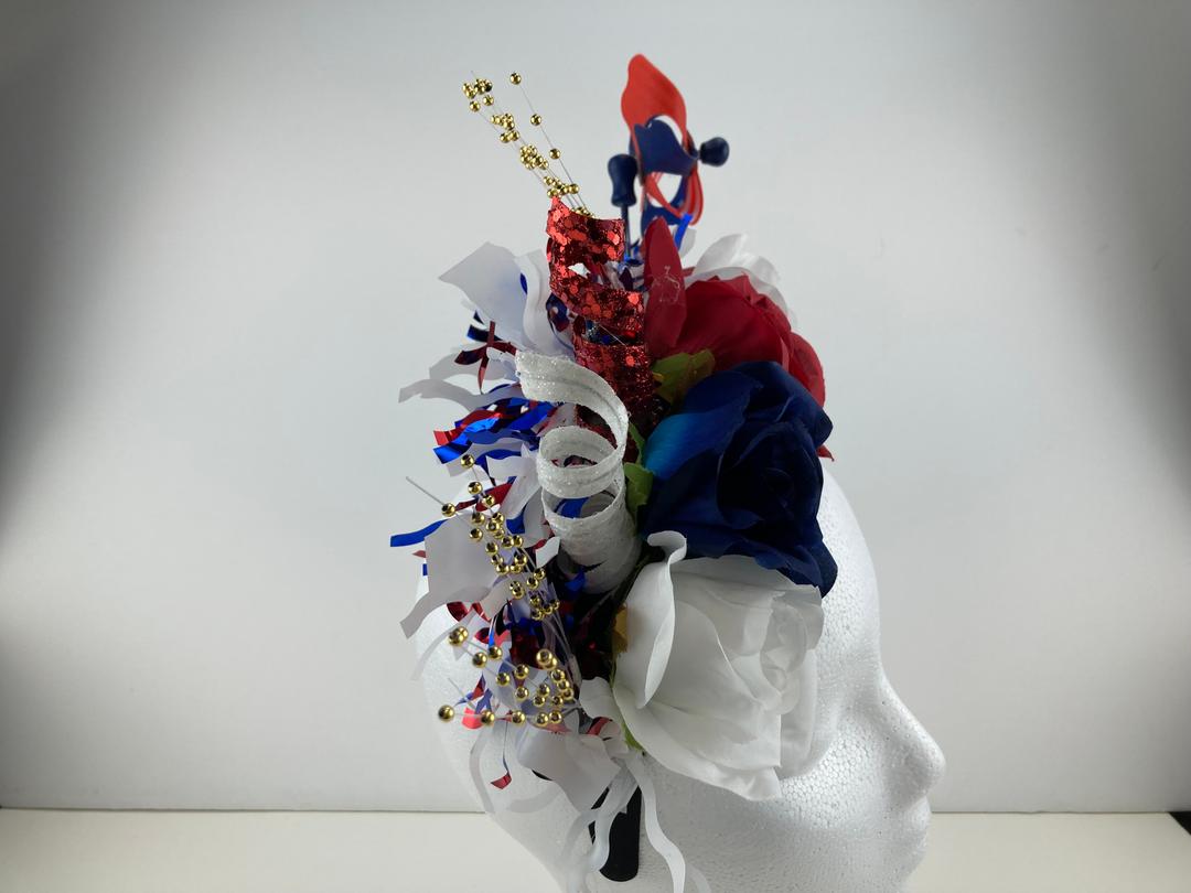 Red White and Blue Celebration Flower Crown #1