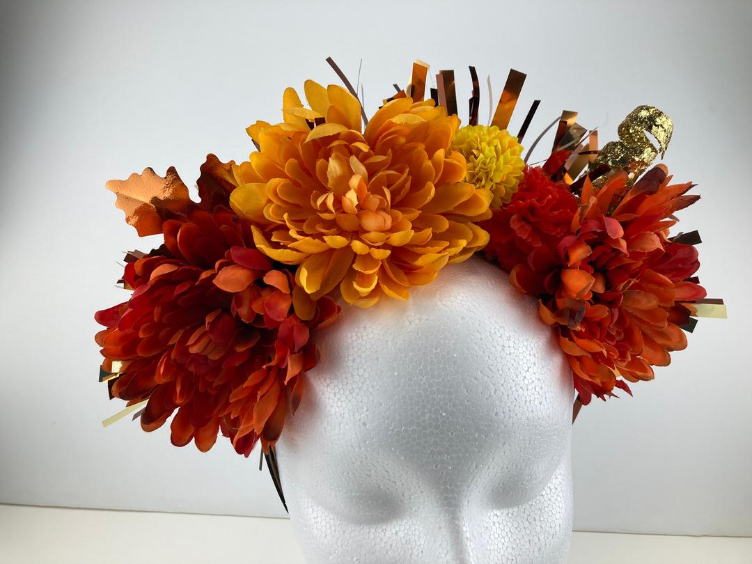 Fall Colors Flower Crown #2