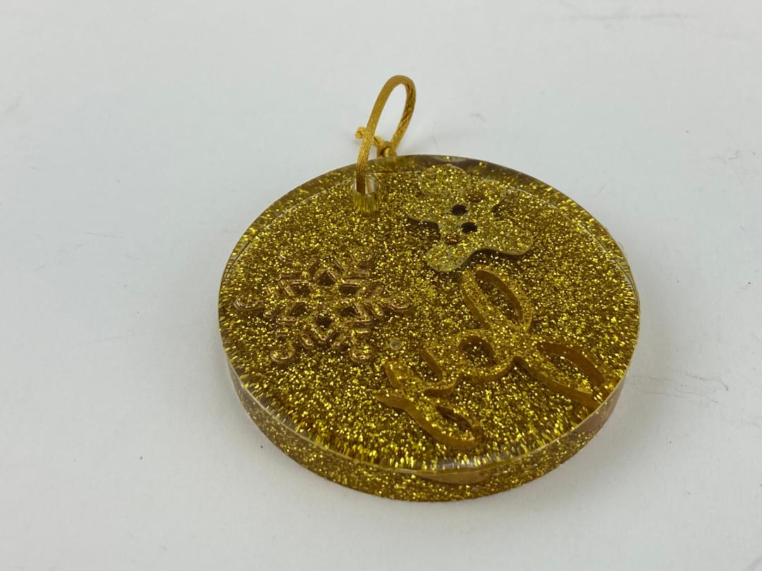 Golden Christmas round Ornament