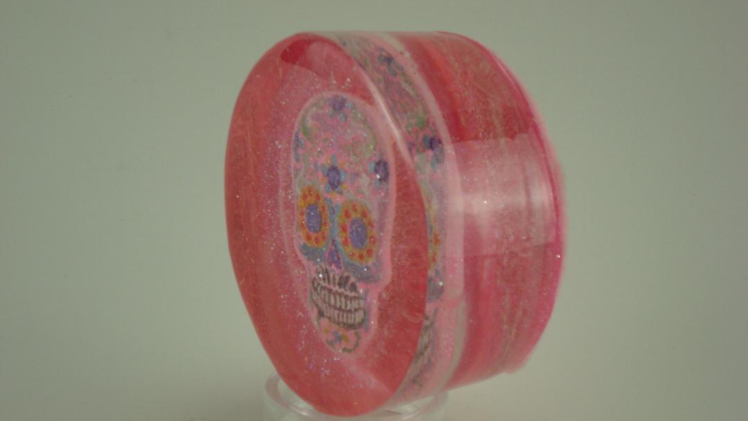 Pink Glitter Sugar Skull