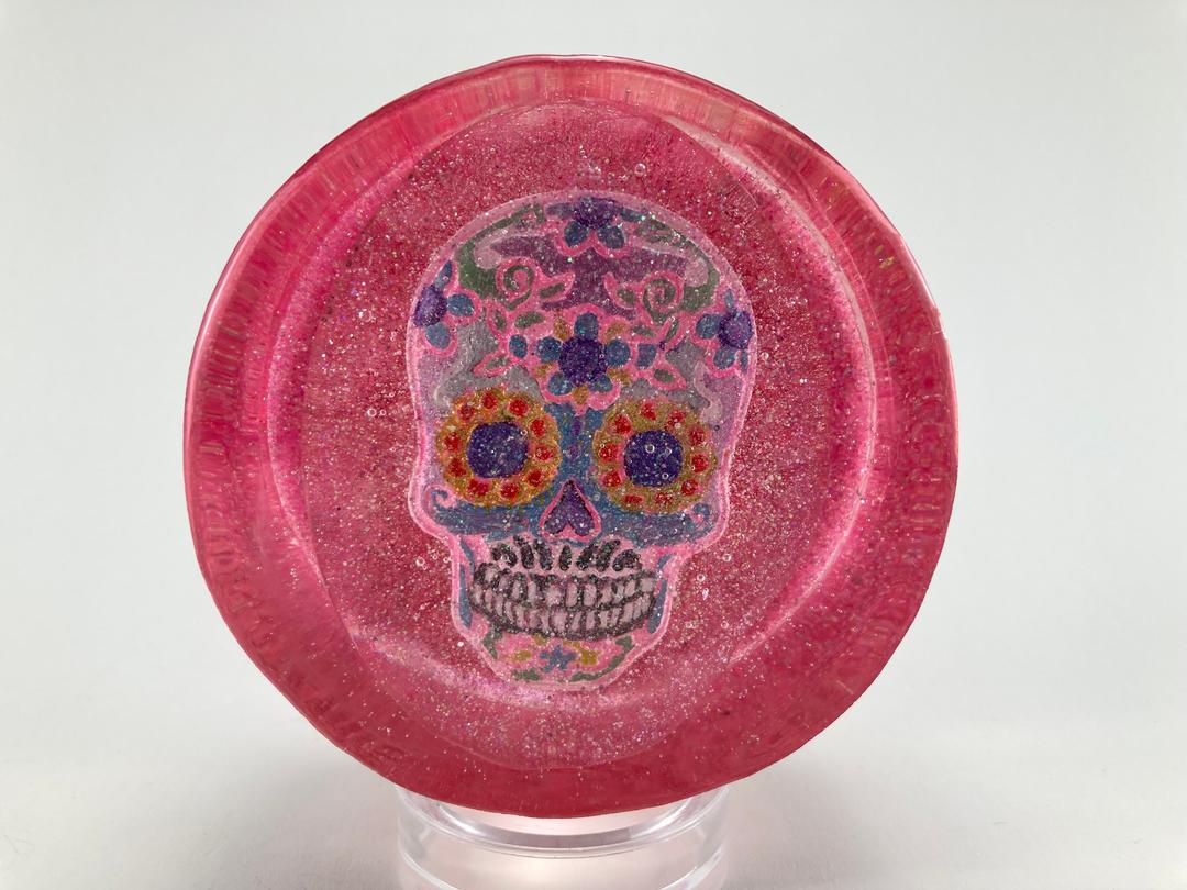 Pink Glitter Sugar Skull