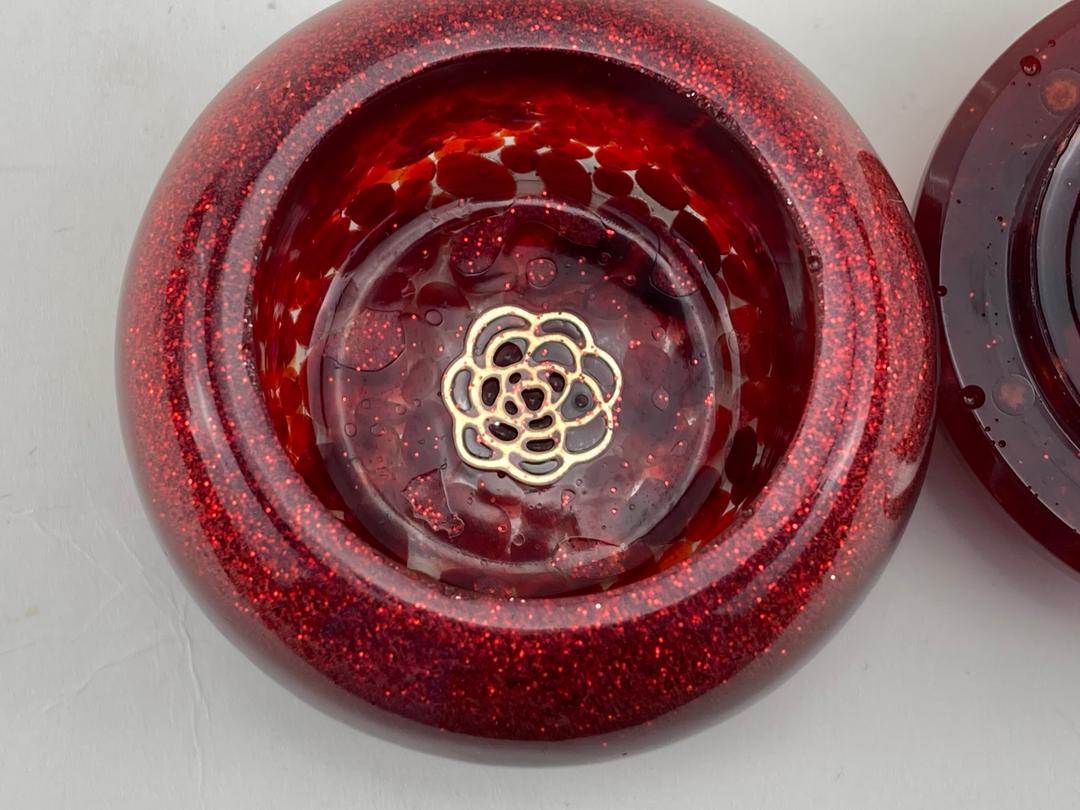 Small Red Shimmering Magic Jar