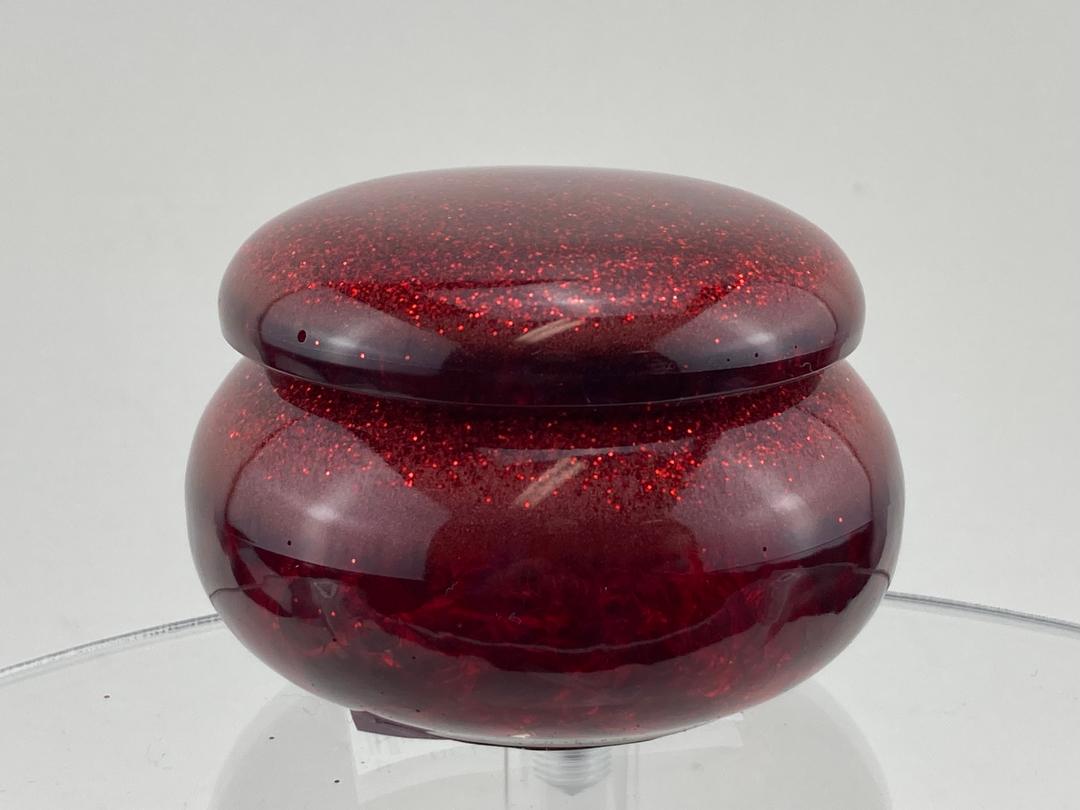 Small Red Shimmering Magic Jar