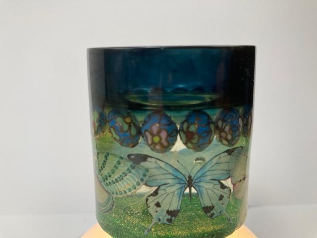 Blue-Green Candle Holder